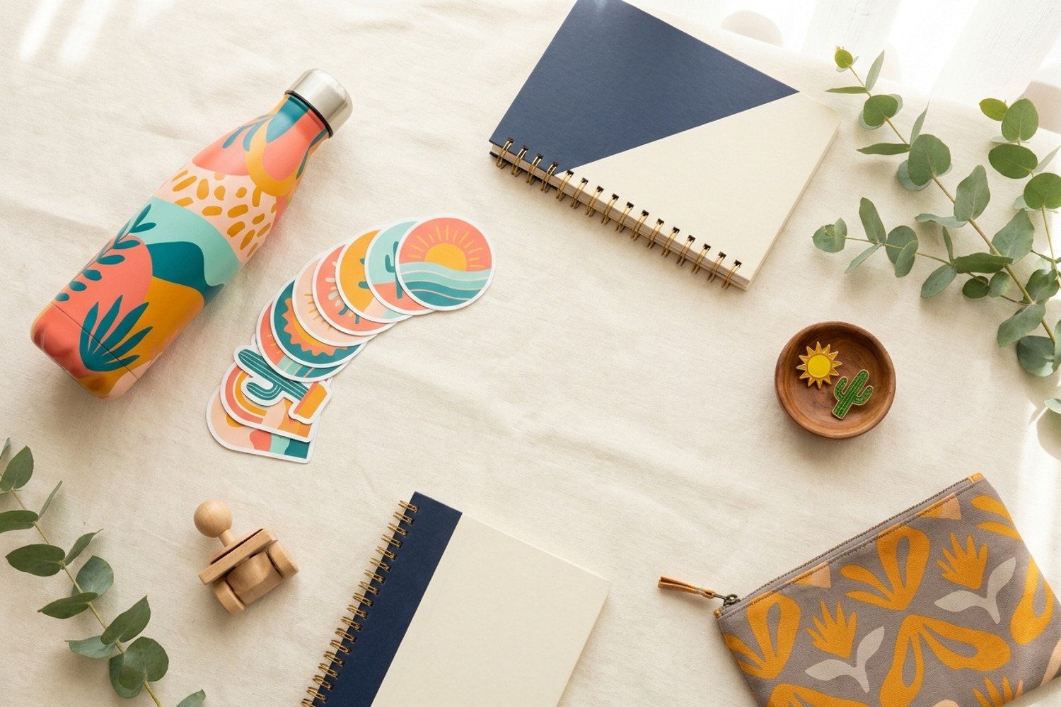 A flat-lay of fun lifestyle goods